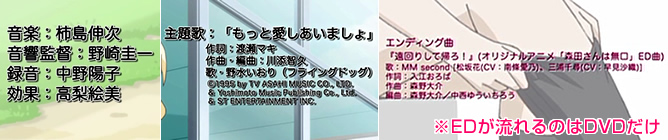 TVアニメ1期『森田さんは無口。』の音楽