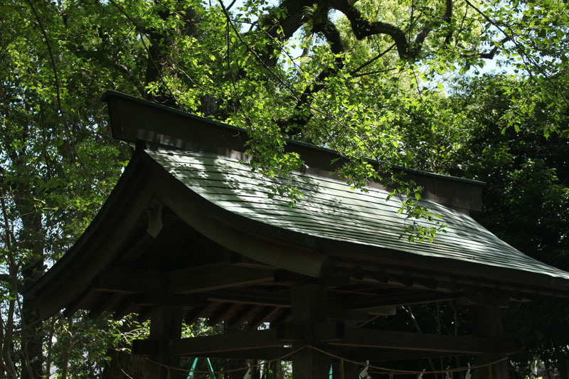 安東熊野神社・手水舎の屋根 180428