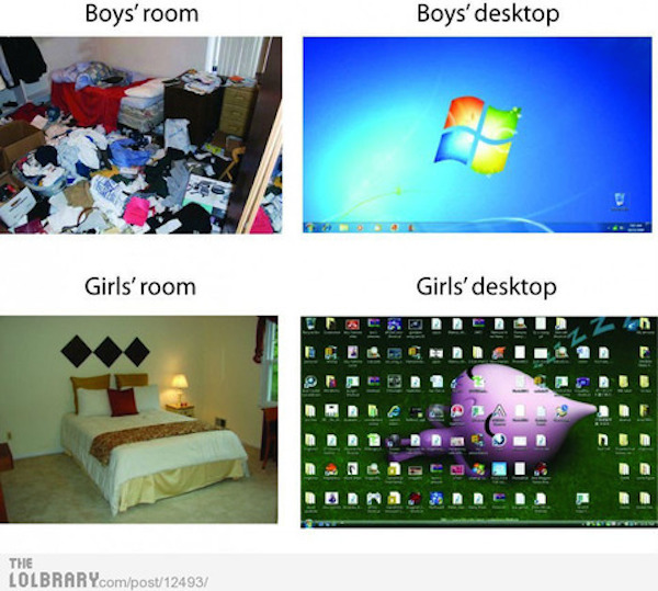 manwoman8 男女の違い 部屋とパソコンのデスクトップの違い