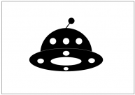 UFOのテンプレート・図形・絵