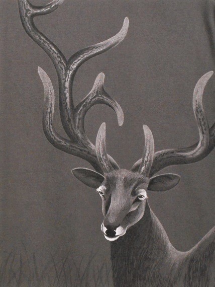 手描きTシャツ　鹿