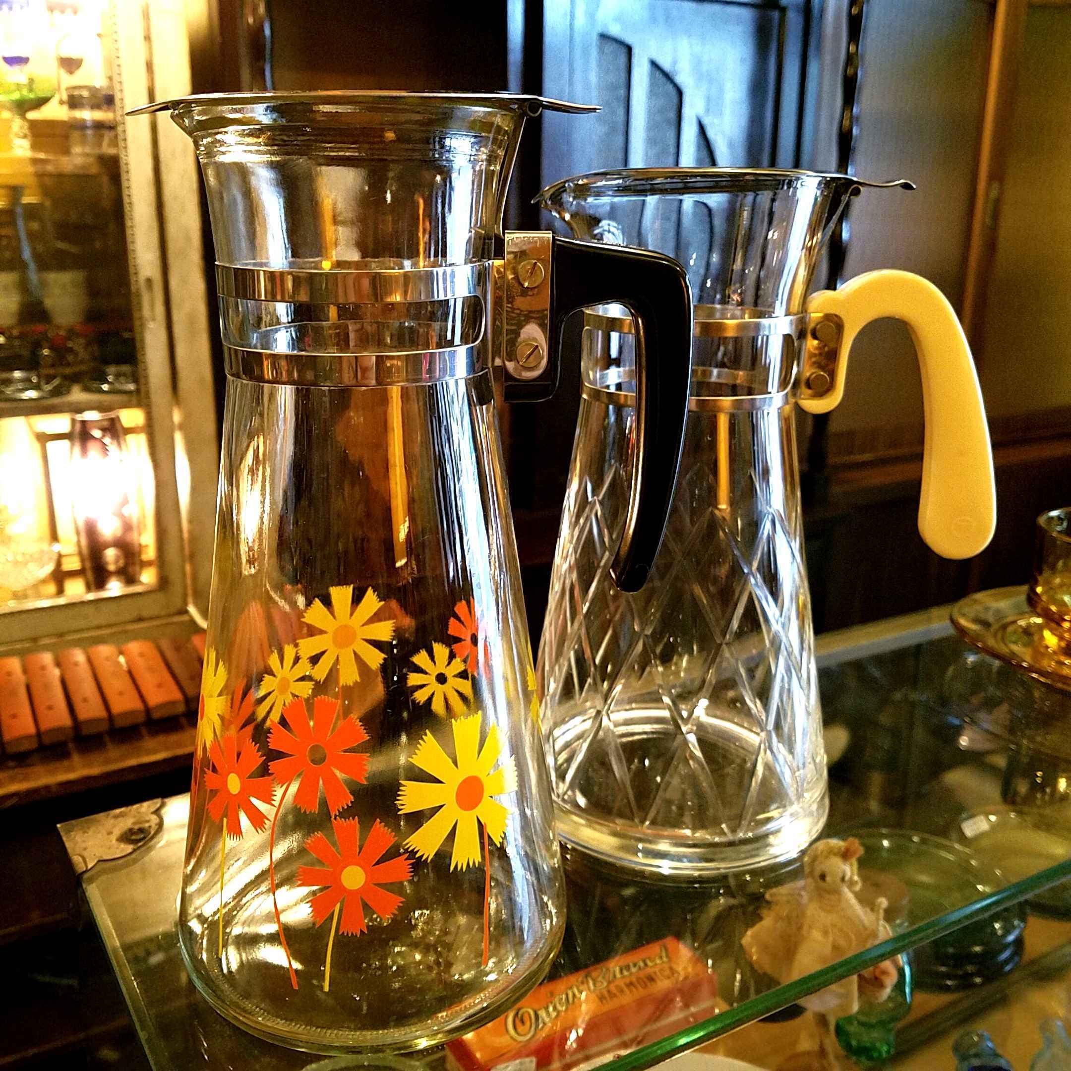 特価キャンペーン アデリアガラス 水差しとグラスのセット 昭和レトロ 美品
