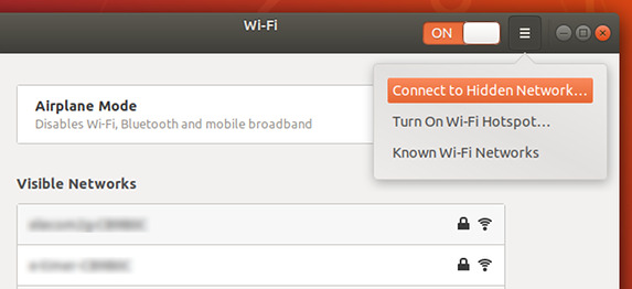 Ubuntu 18.04 Wifiに接続